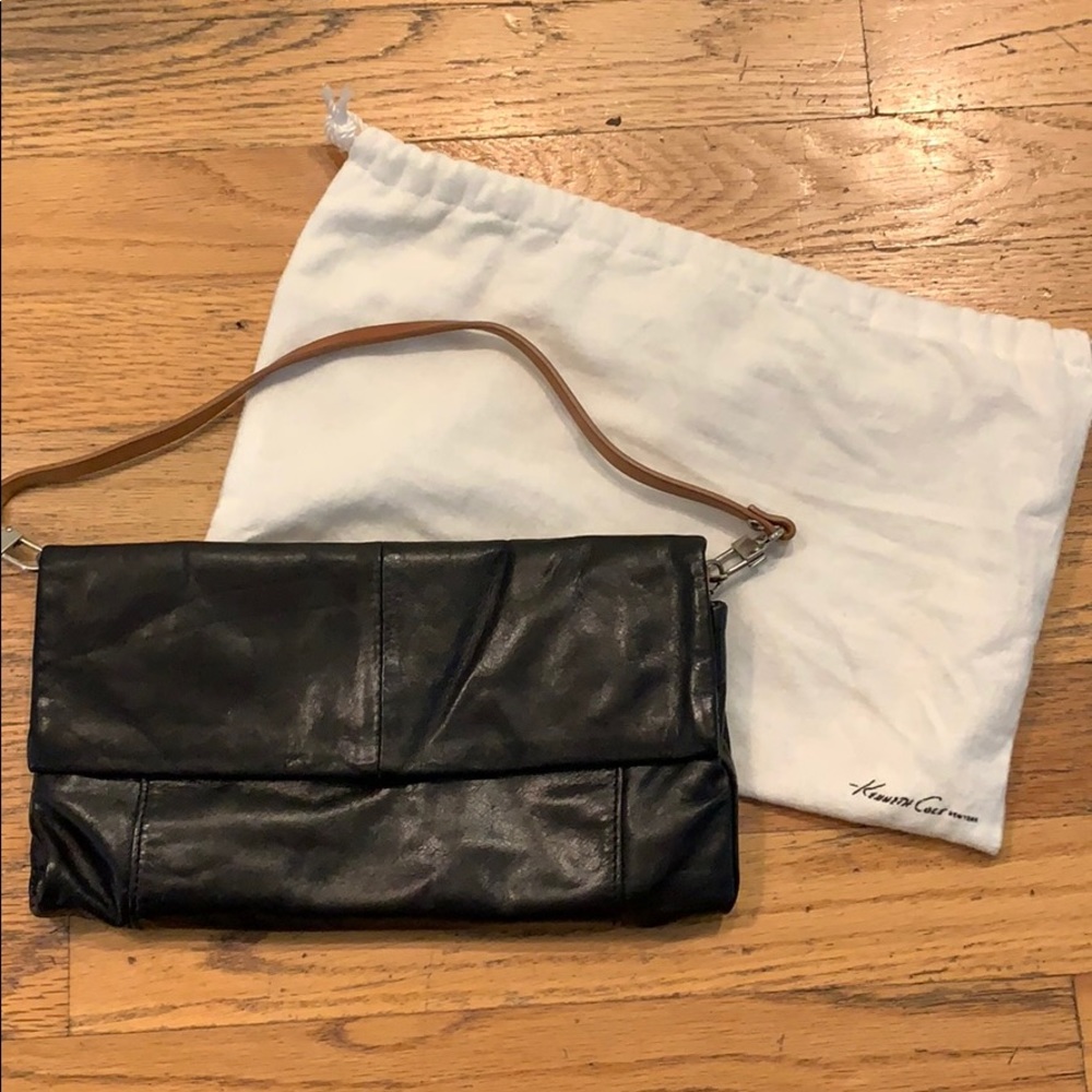 Kenneth Cole Leather Clutch with detachable strap